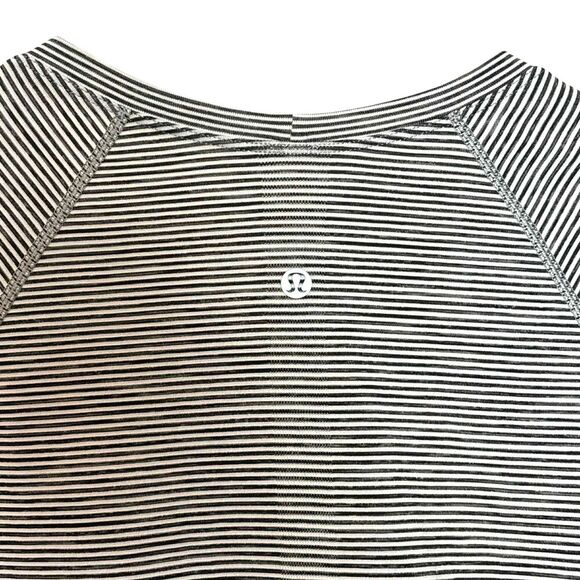 Lululemon Swiftly Tech Long Sleeve 2.0 *Race Length *Tempo Stripe White/Black - Picture 6 of 8
